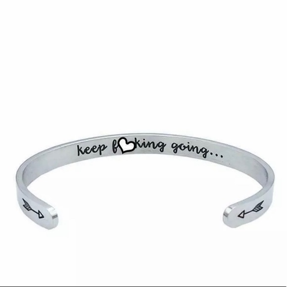 🎁 Hidden Message Bracelet Keep #!%#!* Going NWOT - Picture 3 of 3